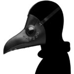 Masque et chapeau, Médecin de la peste, en cuir PU, la faucheuse – Image 3