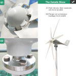Energie éolienne à vent, 3000W, 6 pales, avec contrôleur MPPT/Hybride, pour usage domestique – Image 10