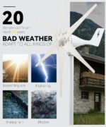 Energie éolienne à vent, 3000W, 6 pales, avec contrôleur MPPT/Hybride, pour usage domestique – Image 7