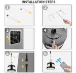 Kit de lampe solaire suspendue avec télécommande, IP65, 2200mah/3.7v, 6000-6500K – Image 11