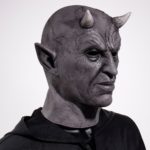 Masque de Démon avec cornes, en latex, Halloween – Image 2