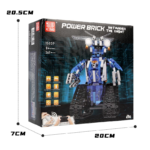 Blocs de construction motorisés et techniques, Robot télécommandé avec led, 369 pièces – Image 8