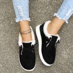 Chaussures à lacets en toile et coton, décontractées, chaudes, en velours – Image 9