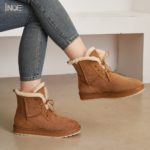 Bottines en peau de mouton, fourrure naturelle doublée, Boots imperméables – Image 3