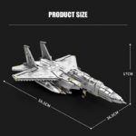 Blocs de construction d’avion de combat, USA F-15E, grande taille, compatible LEGO – Image 6