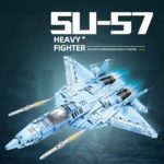 Blocs de construction d'avion de chasse lourd de l'union soviétique Su-57, grande taille, compatible LEGO – Image 2