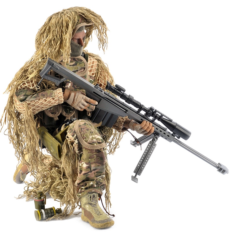 Figurine articulée de Sniper de la marine camouflé, échelle 1/6, 30 cm, ensemble complet, Collection