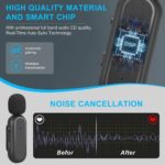 Lot de 2 microphones Lavalier sans fil, avec boîte de chargement portable, Plug-and-Play, iOS et Android – Image 9