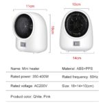 Mini radiateur électrique à 2 vitesses, portable, 400W, 220V – Image 10