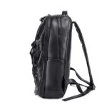 Sac à dos en cuir PU épais, Crâne 3D, décontracté, grande capacité, noir – Image 5