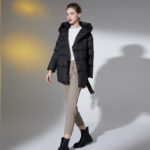 Parka avec capuche et ceinture, veste en duvet, décontractée – Image 6