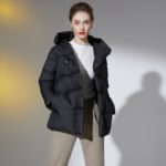 Parka avec capuche et ceinture, veste en duvet, décontractée – Image 5