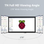 Écran tactile capacitif LCD (B), 10.1 pouces, IPS, avec étui et couvercle en verre trempé, pour Raspberry Pi 4/3B – Image 2