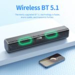 Enceinte Bluetooth sans fil 2.0, effet de lumière, carte TF, 1800mAh – Image 6