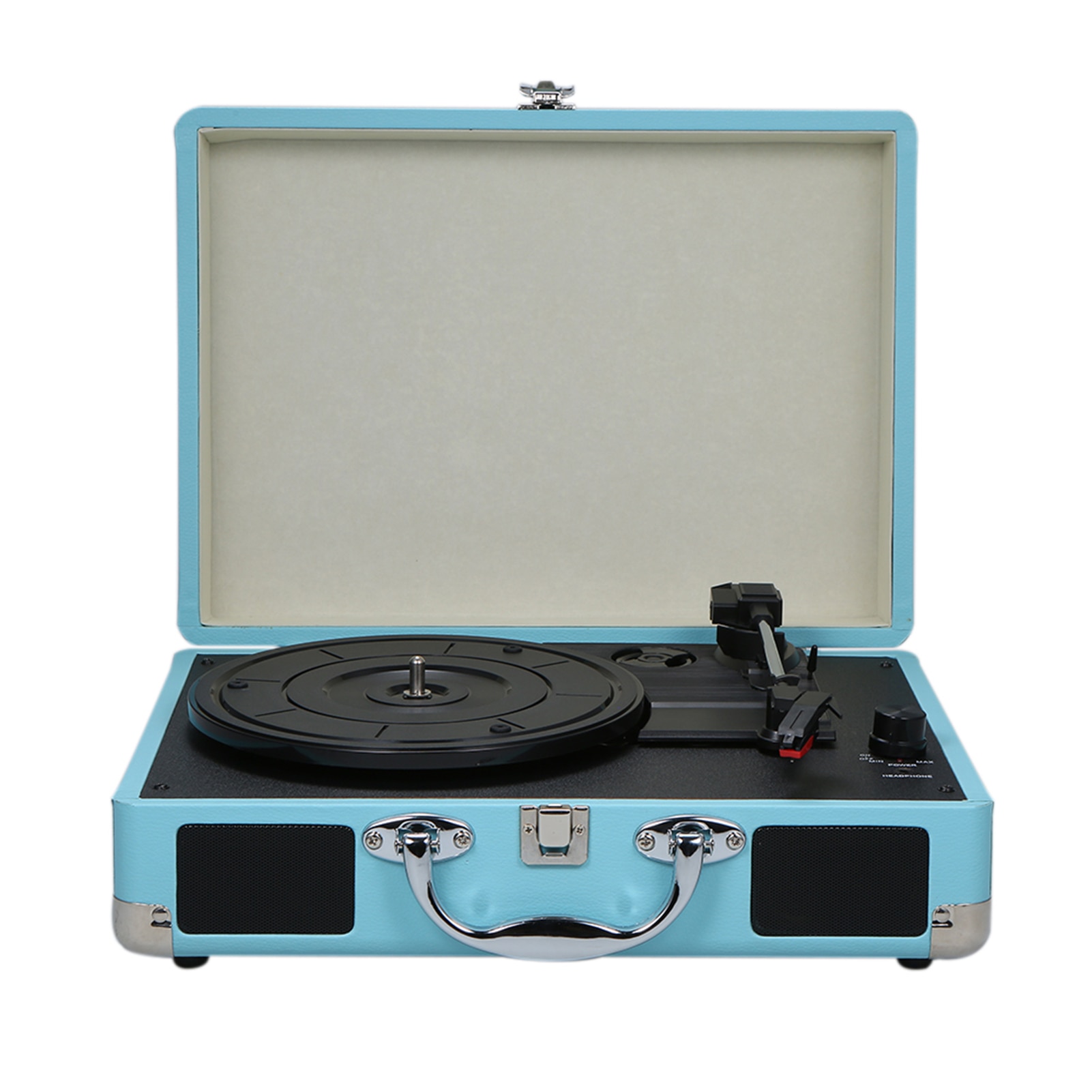 Lecteur de vinyle, phonographe vintage, 33/45/78 RPM, haut-parleur intégré