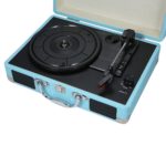 Lecteur de vinyle, phonographe vintage, 33/45/78 RPM, haut-parleur intégré – Image 3