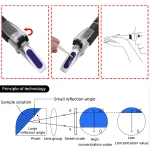 Réfractomètre manuel maniable et robuste, mesure la concentration de sucre, densimètre 0-32% Brix – Image 8