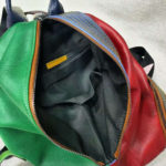 Sac à dos en cuir véritable, multicolore, grande capacité – Image 8