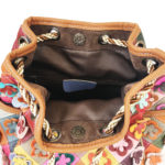 Sac à dos en cuir, champs de fleurs, fourre-tout, muticolore – Image 7
