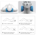 Oreiller de massage cervicale et d'épaule, relaxant, dispositif de traction chiropratique cervicale – Image 10