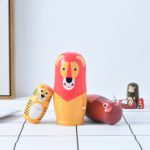 Poupées russes, Matryoshka en bois, animaux de la jungle, ensemble de 6 pièces – Image 5