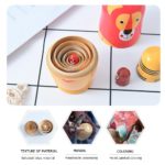 Poupées russes, Matryoshka en bois, animaux de la jungle, ensemble de 6 pièces – Image 6