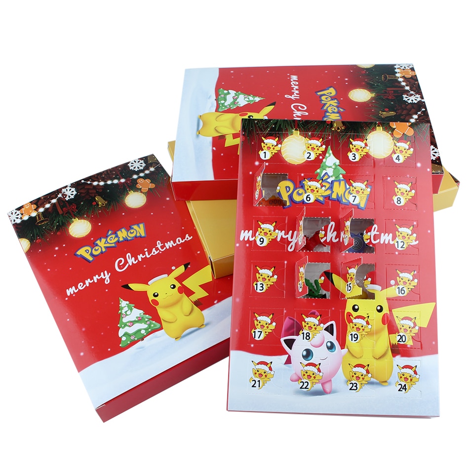 Calendrier de l’avent, Pokémon, Noël, compte à rebours pour enfant, 24 pièces