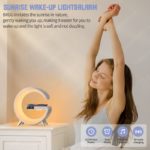 Station de charge sans fil multifonction, Smart, alarme, haut-parleur Bluetooth, veilleuse RGB, contrôle par application – Image 5