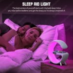 Station de charge sans fil multifonction, Smart, alarme, haut-parleur Bluetooth, veilleuse RGB, contrôle par application – Image 2
