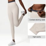 Ensemble fitness élastique et confortable en Nylon, séchage rapide, taille haute, 2 pièces – Image 3