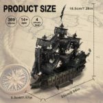 Kit de construction 3D en acier inoxydable, The Flying Dutchman, bateau de pirate, 369 pièces – Image 6