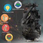 Kit de construction 3D en acier inoxydable, The Flying Dutchman, bateau de pirate, 369 pièces – Image 4
