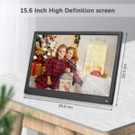Cadre photo numérique de 10.1 à 15.6 pouces, 1080P, écran IPS, grand angle de vision, avec télécommande, multifonction – Image 4