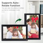 Cadre photo numérique de 10.1 à 15.6 pouces, 1080P, écran IPS, grand angle de vision, avec télécommande, multifonction – Image 2
