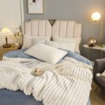 Ensemble 3 pièces en velours cristal, housse de couette et taies d'oreiller, parure de lit chaude – Image 3