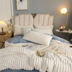 Ensemble 3 pièces en velours cristal, housse de couette et taies d'oreiller, parure de lit chaude – Image 4