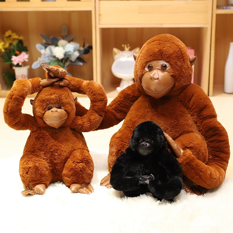 Peluche de Singe accrocheur, avec scratch, de 20 à 45cm