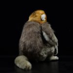 Peluche de grand singe doré, réaliste, 32 cm – Image 4