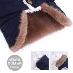 Vêtement d'hiver imperméable pour petit chien, avec col en fourrure – Image 6
