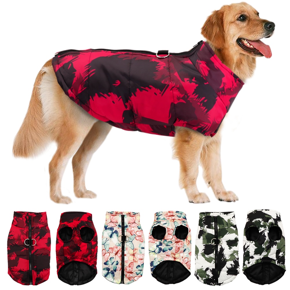 Vêtement d'hiver imperméable pour chien, confortable, grande taille