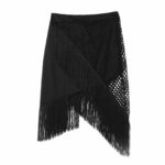 Jupe à frange asymétrique ajourée, à franges, vêtement de danse – Image 6