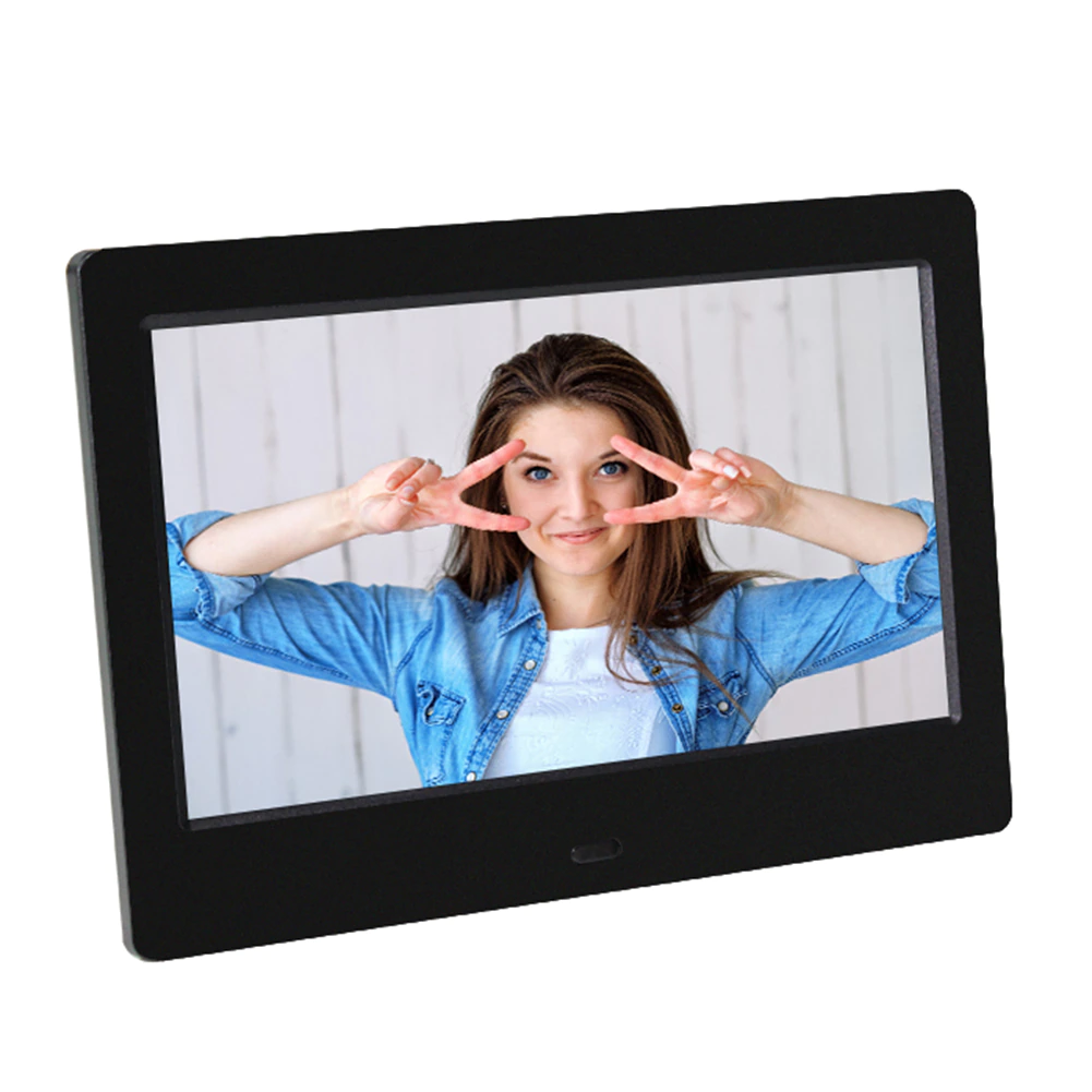 Cadre photo numérique, écran 7 pouces, lecteur audio/photo/vidéo, avec télécommande
