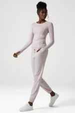 Ensemble de sport confortable et respirant, à manches longues, pantalon de jogging, 2 pièces – Image 5