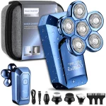 Rasoir électrique 6D, 5 en 1, étanche, rechargeable rapide, professionnel