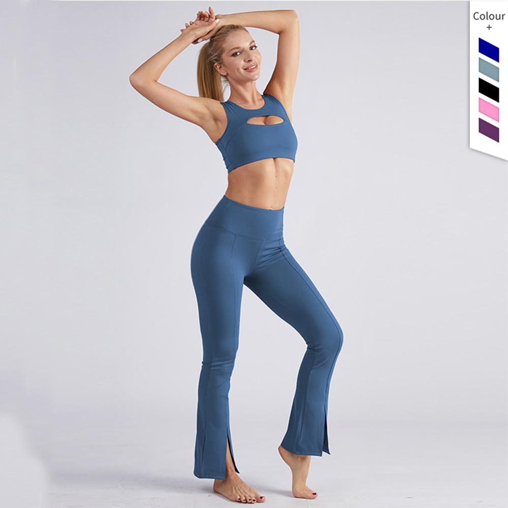 136204-14f09s.jpg Ensemble de sport sans couture 2 pièces, taille haute, soutien-gorge, Fitness, Yoga – Image 1