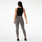Legging extensible pour femme, taille moyenne, pantalon amincissant, Salsa Push-Up, gris vert olive – Image 2