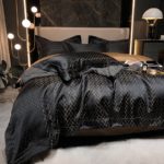 Ensemble 4 pièces en coton égyptien Satin, housse de couette, taies d’oreiller et drap, parure de lit – Image 2