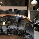 Ensemble 4 pièces en coton égyptien Satin, housse de couette, taies d’oreiller et drap, parure de lit – Image 3