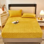 Ensemble 3 pièces, drap-housse et taies d'oreiller en peluche molletonné, confortable et respirant – Image 6