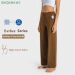 Legging de fitness évasé en nylon, taille haute, avec cordon de serrage – Image 8